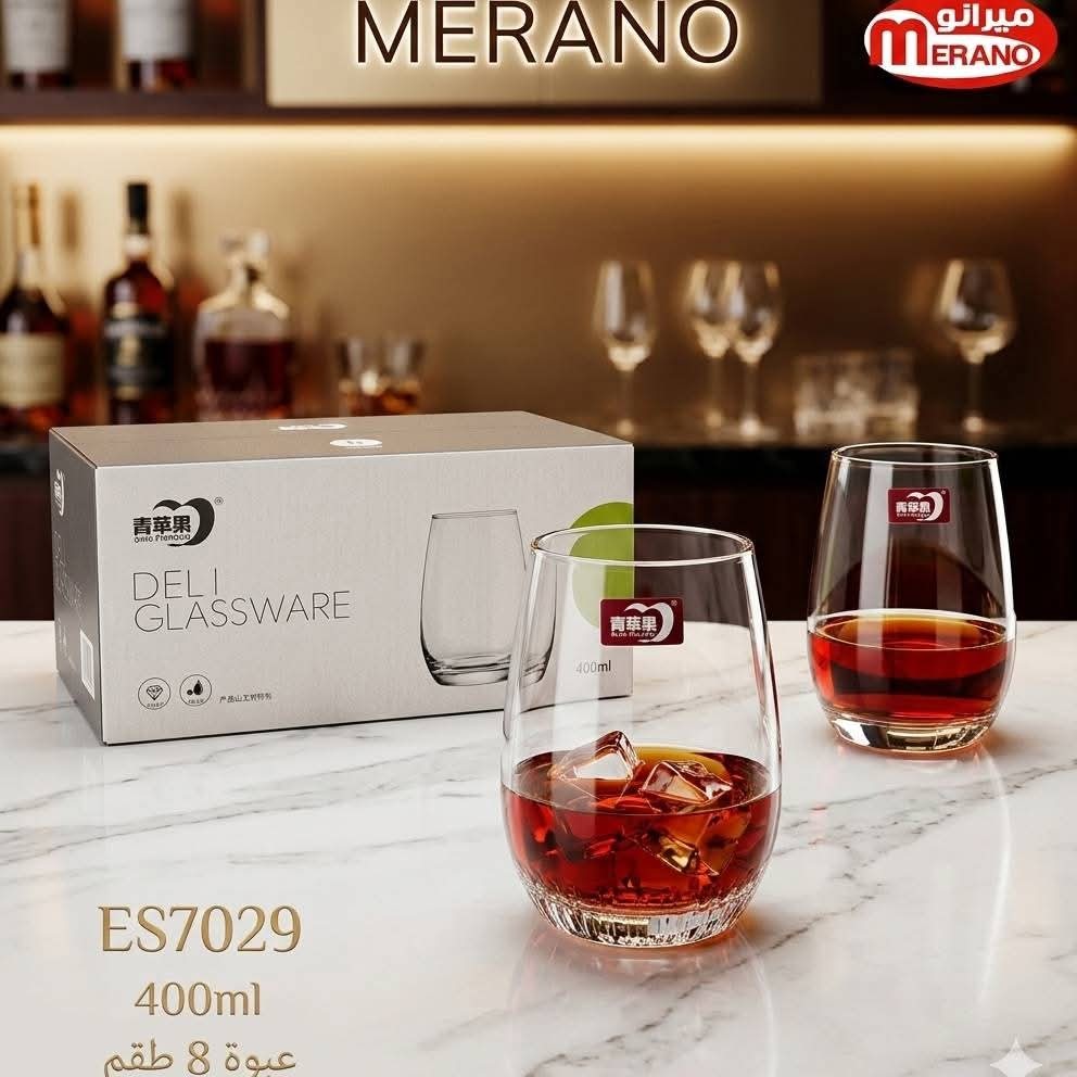 طقم كؤوس زجاجية 6 قطع